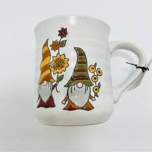 NEW Fall autumn gnome sunflower love gather together coffee tea mug ceramic